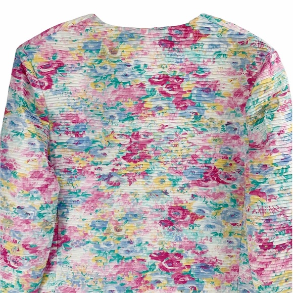 Vintage Margaret Smith Petite Bright and Bold Floral Blazer, Made in the… - Picture 7 of 14